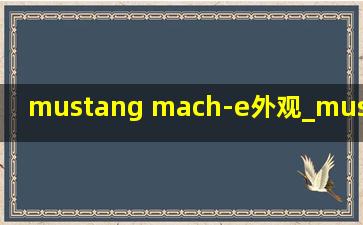 mustang mach-e外观_mustang mach-e落地